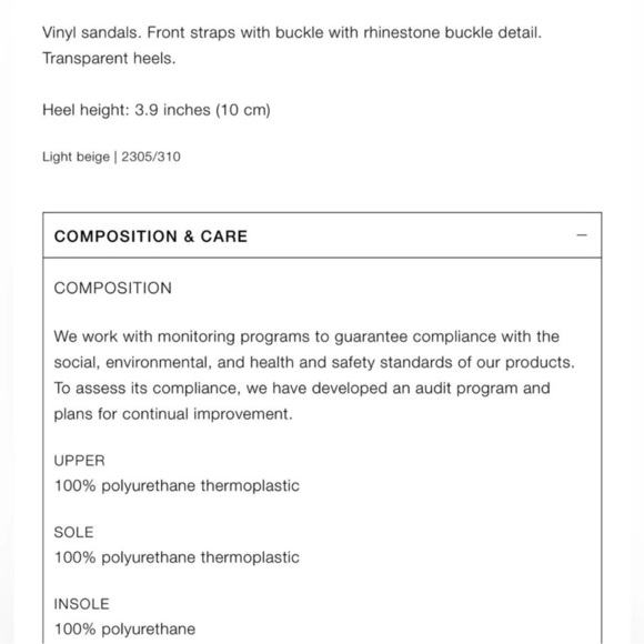 ZARA HIGH HEELED LIGHT BEIGE VINYL SANDALS - Picture 9 of 9